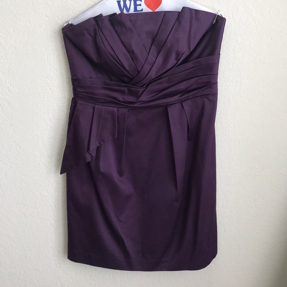 Purple Cocktail , Bridesmaid’s or Special Occasion strapless dress